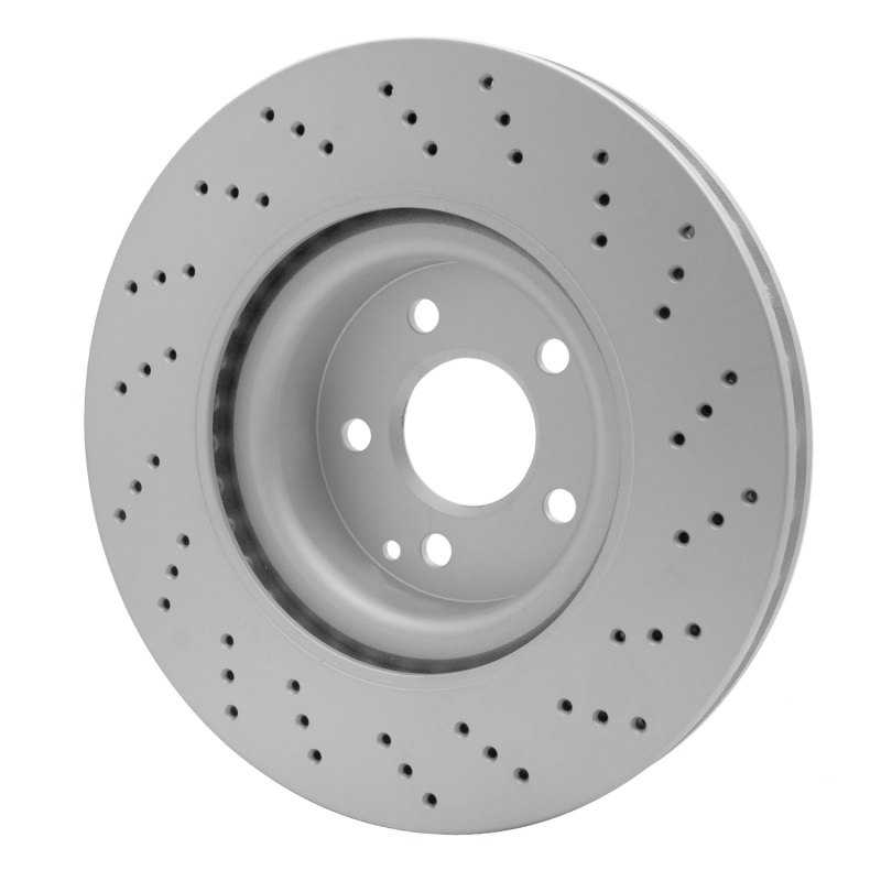 Mercedes-Benz S550 Brake Rotor (1) - Front - R1 Concepts - GeoSPEC Coated, Drilled - `07-`13